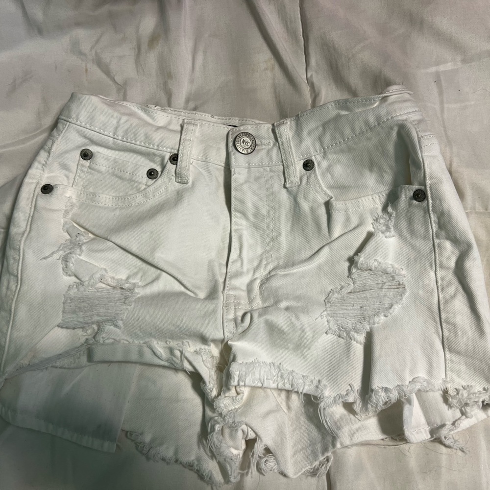 Aeropostale white jean shorts